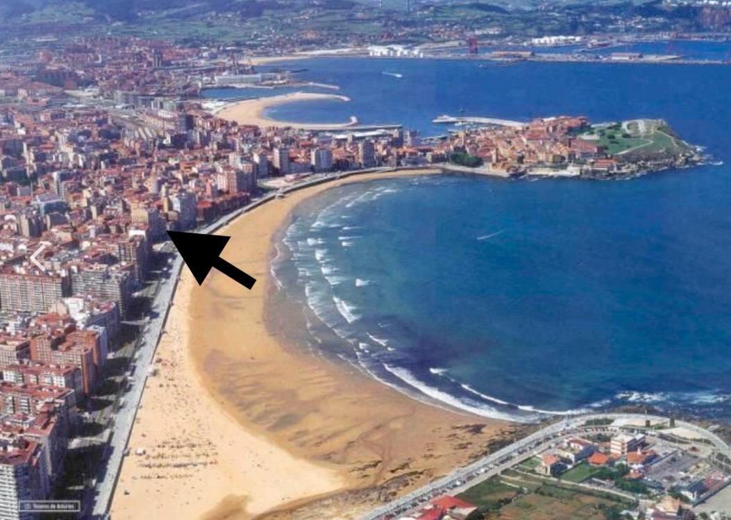 Ferienwohnung Atico Marques Playa Centro - Garaje Opcional Gijón Exterior foto